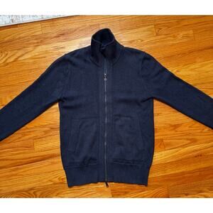 Banana Republic Mixed Gauge Cotton Double-Zip Sweater – Excellent Condition